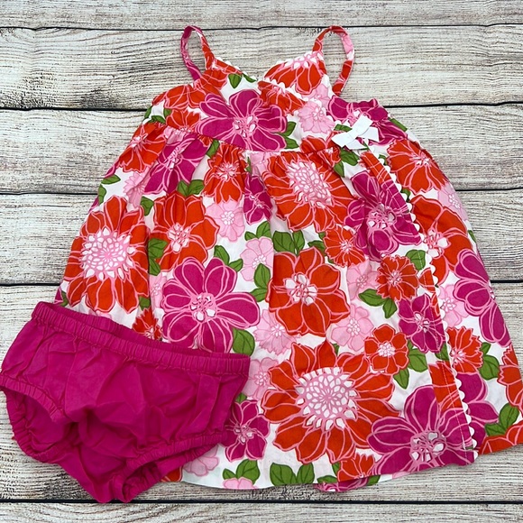Gymboree Other - Gymboree Floral Wrap Dress with Undershorts Girls Size 12 to 18 Months